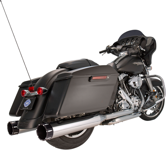 S&S CYCLE 4-1/2" MK45 Performance Mufflers - Chrome with Black Tracer 550-0623