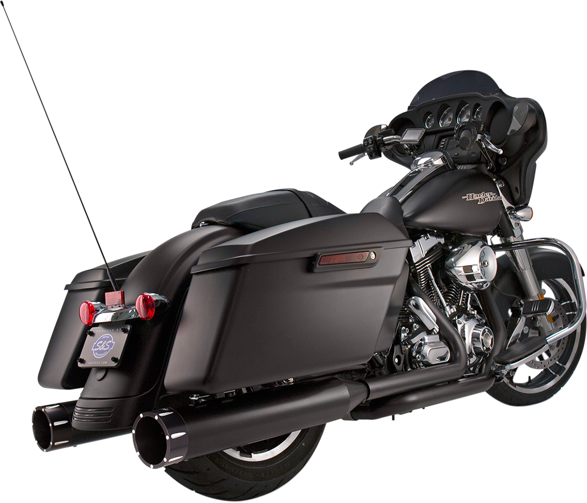S&S CYCLE 4-1/2" MK45 Performance Mufflers - Black with Black Tracer 550-0625