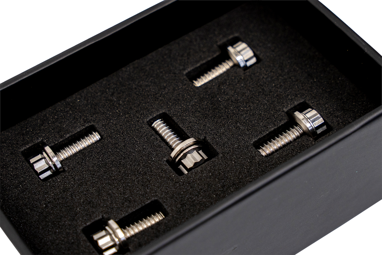 TRASK Bitchin' Bolts Hardware Kit - Titanium - M8 - Derby Cover TM-1050-A