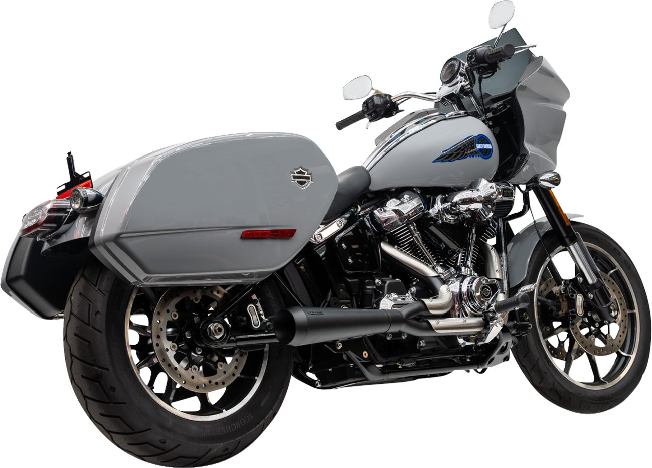 TRASK 2-into-1 Assault Exhaust System - Black - Softail M8 TM-5054BK
