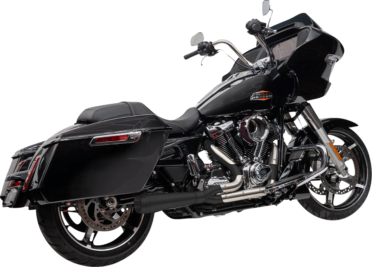 TRASK 2-into-1 Assault Exhaust System - Black - Touring M8 TM-5011BK