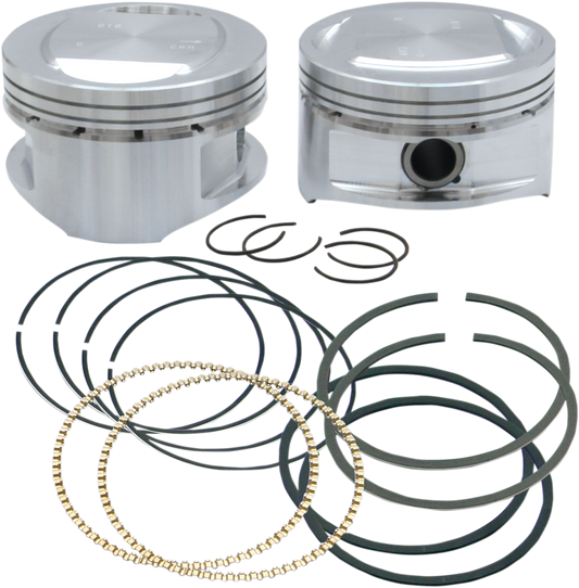 S&S CYCLE Piston Kit - For 95" Big Bore Kit - 3.875" - +0.010" 92-1201
