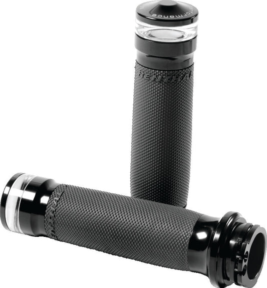 Performance Machine Contour Led Handle Grip Set - Black Ano