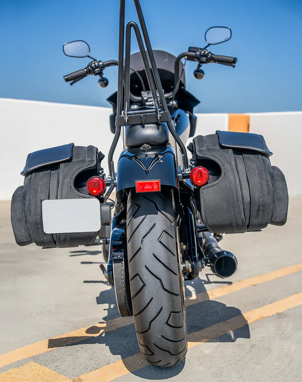 VIKING BAGS 60L - Stealth XL Quick Mount Saddlebags for Harley Softail Low Rider S FXLRS