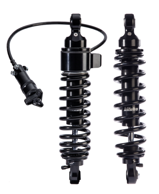 Bitubo WME2 Twinshocks Adjustable: Single Hydraulic Spring Preload, Reb., Length 326mm, Dk Edition