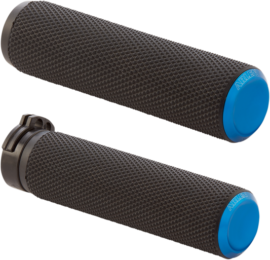 ARLEN NESS Knurled Grips - TBW - Blue 07-345