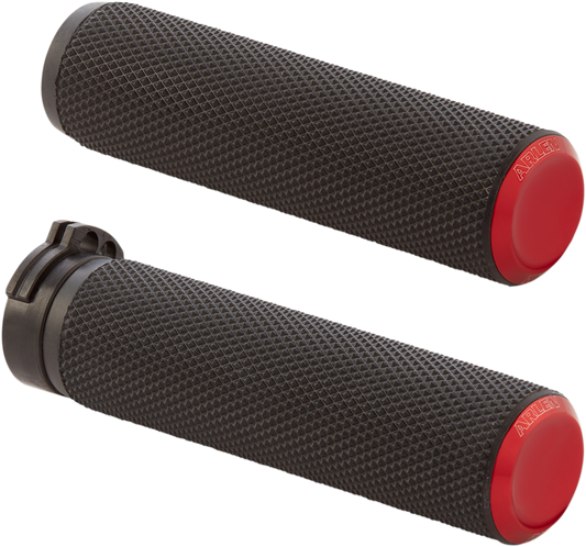 ARLEN NESS Knurled Grips - TBW - Red 07-346