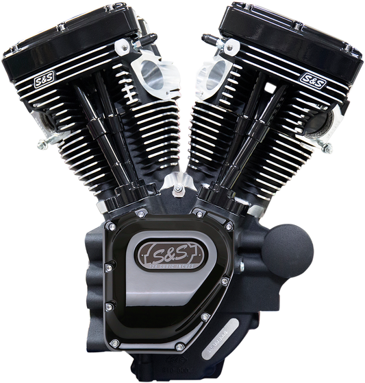 S&S CYCLE T124 Long Block Engine - Black - Touring 310-0836A