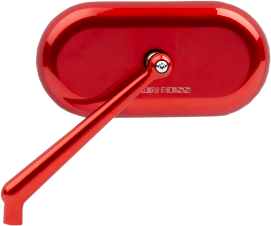 ARLEN NESS Mirror - Side View - Oval - Red - Left 13-176