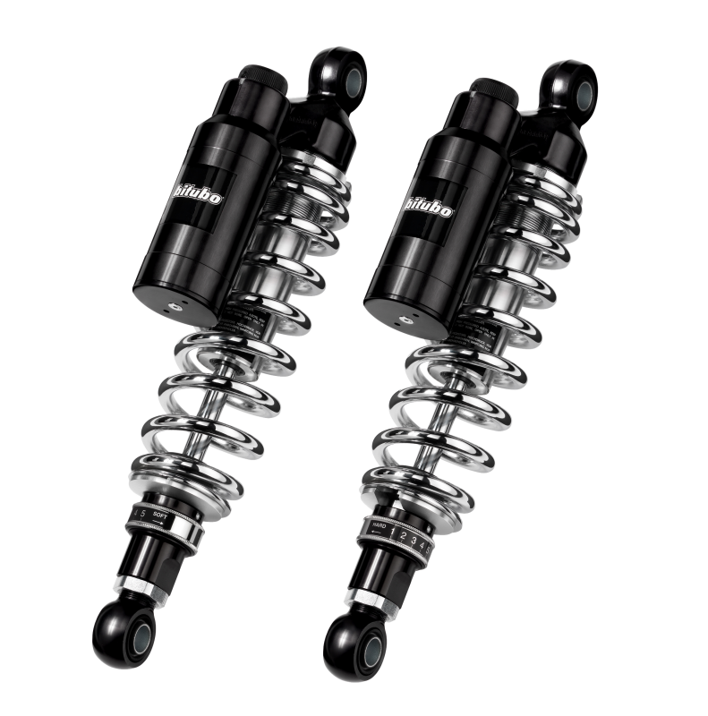 Bitubo WMT1 Twinshocks Adj.: Spring Preload, Reb., Comp., Length 330mm, Piggyback Tank, Dk Edition