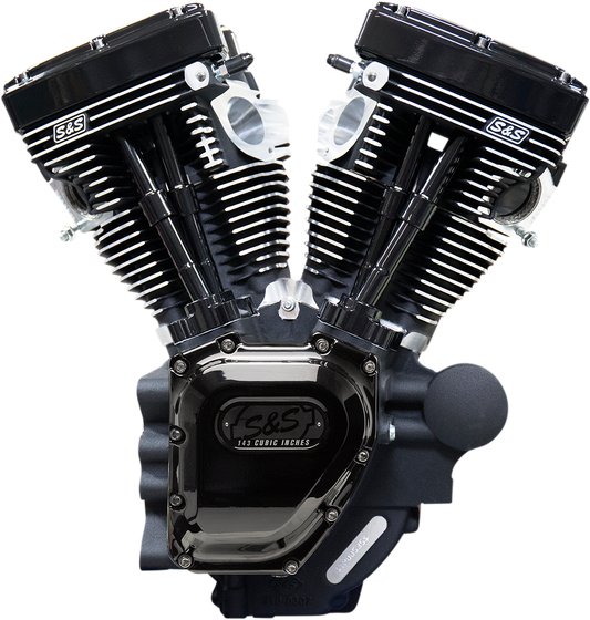 S&S CYCLE T143 Long Block Engine - Black Edition - Touring 310-0837A