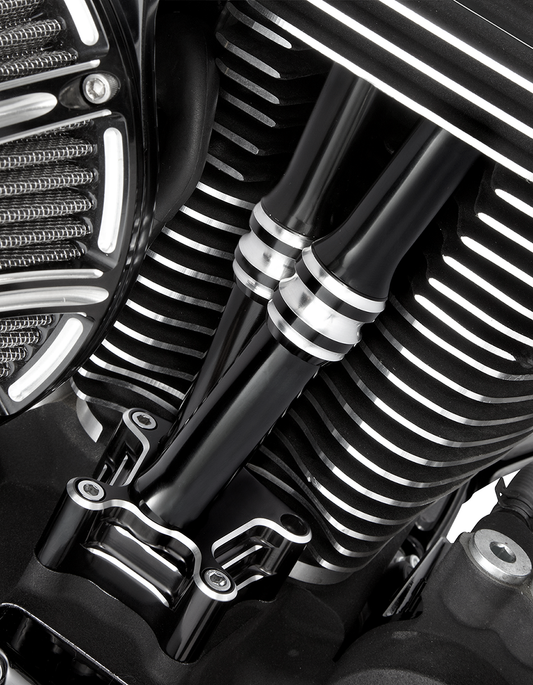 ARLEN NESS Pushrod Tube Cover Kit - 10 Gauge? - Black - Twin Cam 03-633