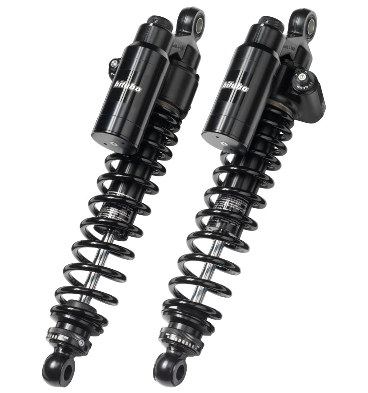 Bitubo WMT2 Twinshocks Adj.: Spring Preload, Reb., Comp., Length 335mm, Piggyback Tank, Dk Edition