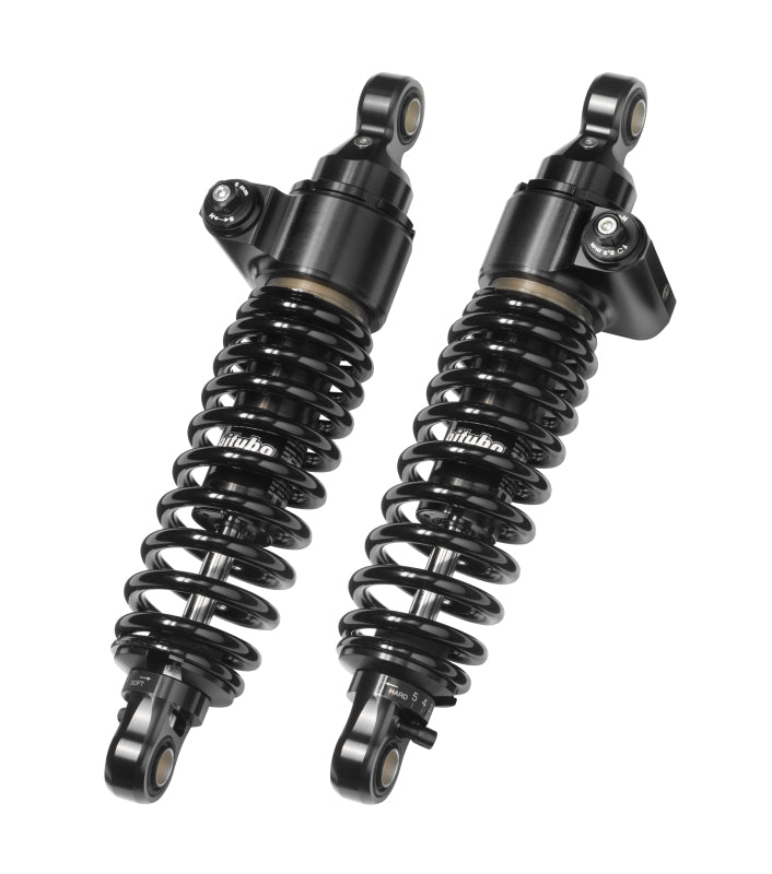Bitubo WME2 Twinshocks Adjustable: Hydraulic Spring Preload, Rebound, Length 321mm, Dark Edition