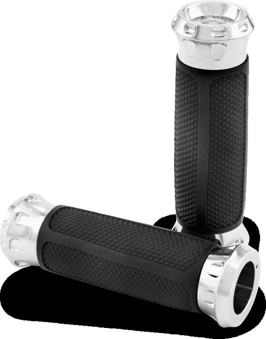 Performance Machine Handle Grip Set Overdrive - Chrome