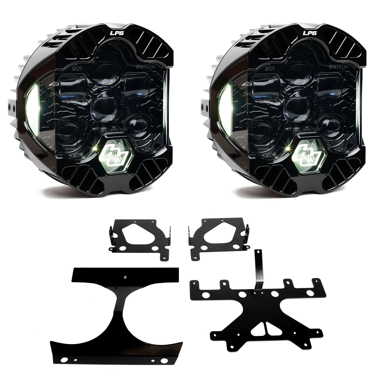 Baja Designs 15-24 Harley-Davidson Road Glide (Dual Light) DOT LP6 LED DRL Headlight Kit - White