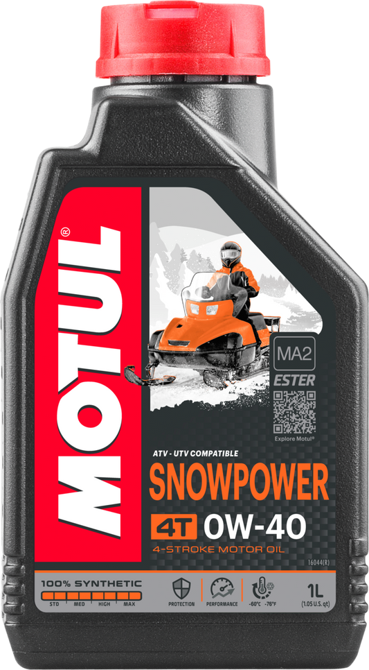 Snowpower Syn Engine Oil 4t 0w40 1l 12/Case