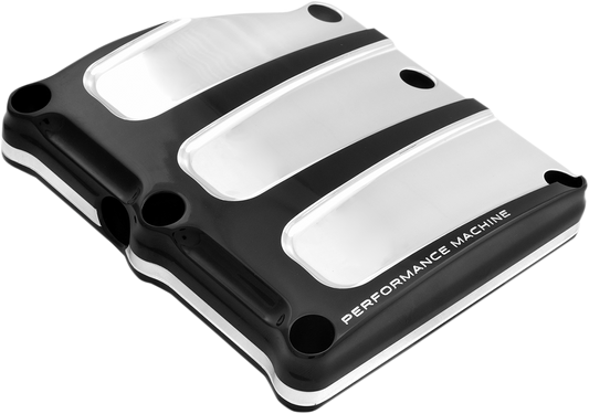 PERFORMANCE MACHINE (PM) Transmission Cover - Platinum Cut* - Scallop 0203-2018-BMP