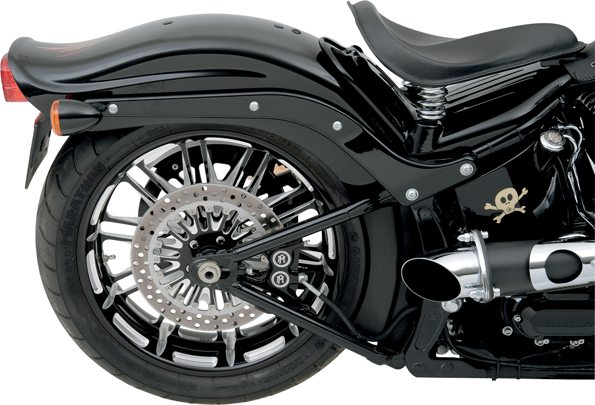 PERFORMANCE MACHINE (PM) 4-Piston Caliper - Rear - Contrast Cut* 08-17 Softail 1256-0077-BM