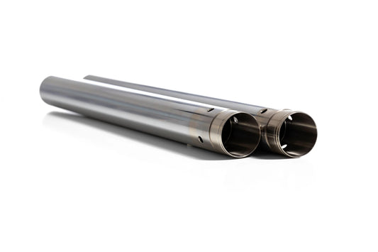 GP SUSPENSION CHROME 22 7/8" FORK TUBES MODIFIED FOR USE WITH GP SUSPENSION 25MM CARTRIDGE KIT