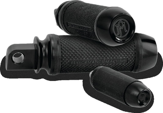 Performance Machine Footpegs Elite - Black Ano