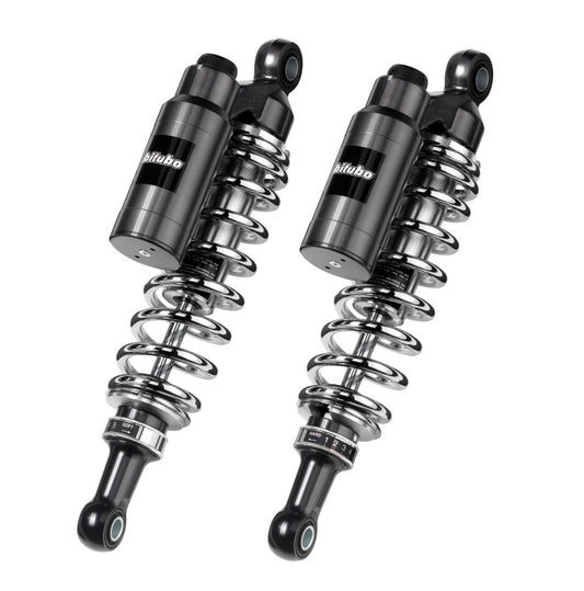 Bitubo WMT0 Twinshocks Adj.: Spring Preload, Reb., Comp., Length 290mm, Piggyback Tank, Chr Edition