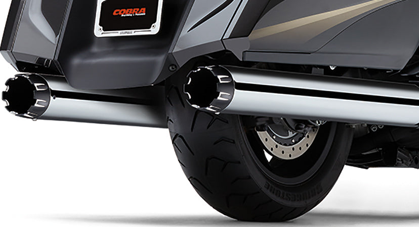 4" Slip On Dual Cut Tips Chr Hon Gl1800/F6b