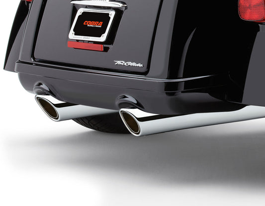 909 Twins 4" Slip Ons Chrome Tri Glide 09 22