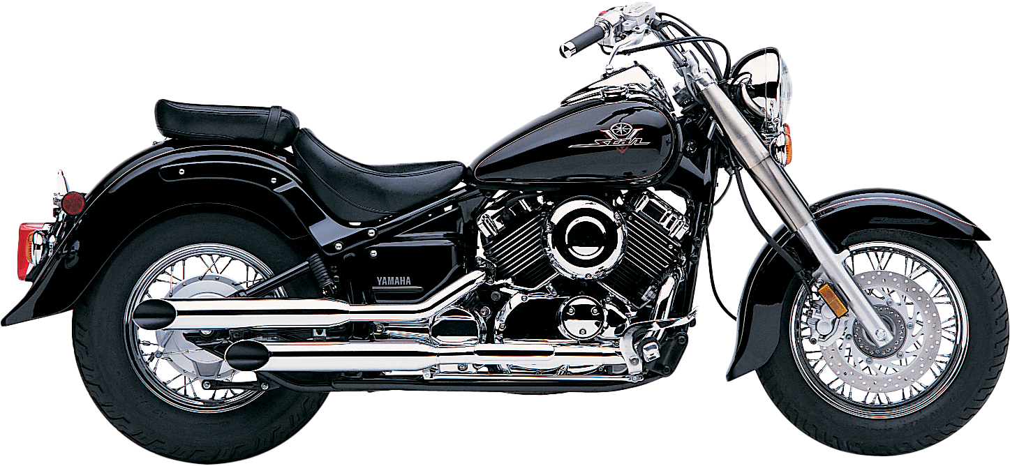 Blvd Slashcut Slip On Chrome Yam V Star 650