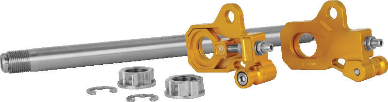 Performance Machine Axle Adjuster Kit - Gold Ano