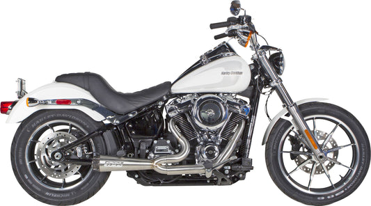 Comp S 2in1 Exhaust Softail Brushed W/Carbon End Cap