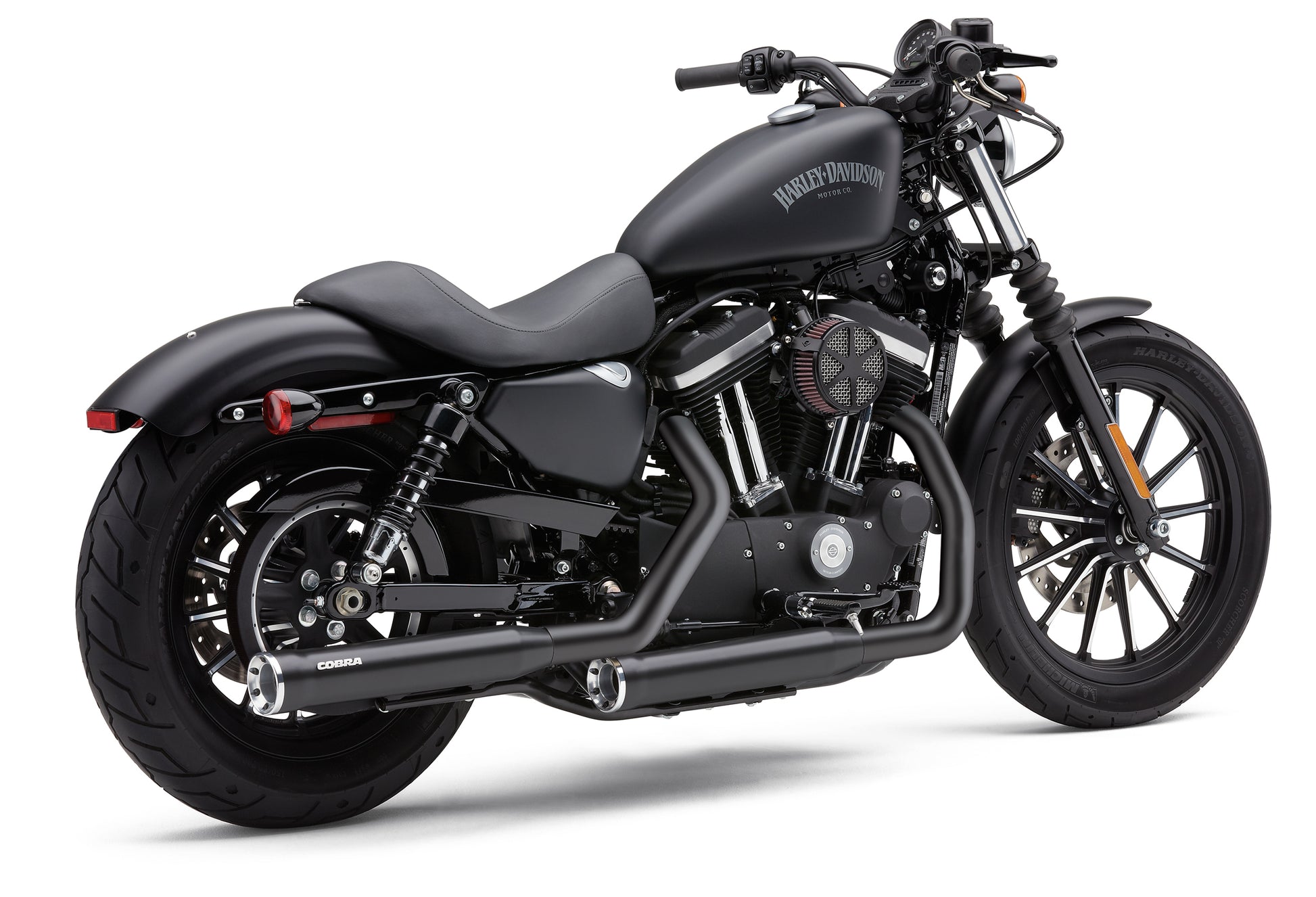 3" Rpt Slip Ons Black Sportster 14 22