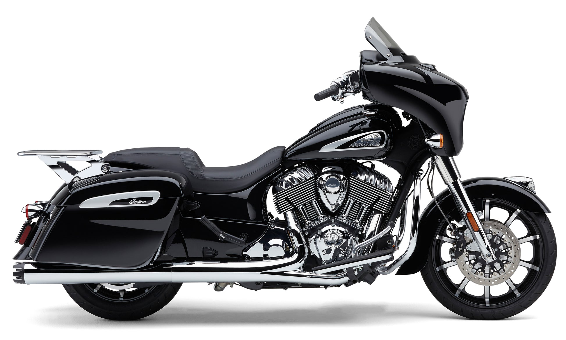 Detach Big A Bckrst Flat Rack Chrome Chieftain 14 22