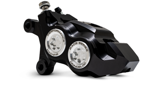 Performance Machine 08-23 FL,18-24 M8 Softail,06-17 VRod 137x4B Rce Series Monobloc Caliper Left CLR