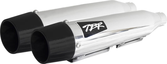 Comp S Slip On Dyna/Sportster Chrome W/Cf End Cap