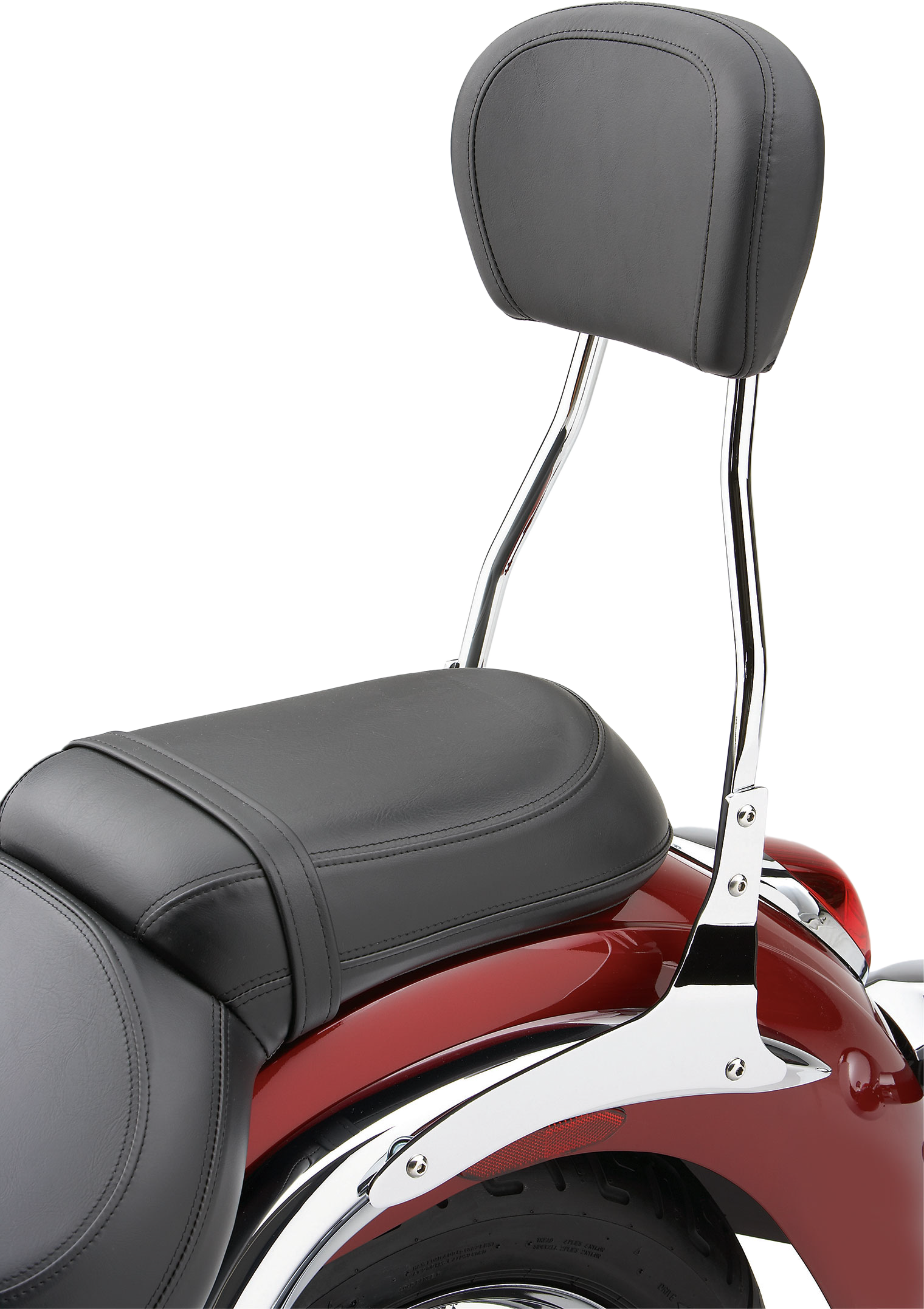 Std Round Sissy Bar W/Pad Chrome Hon Ace/Tourer/Sabre