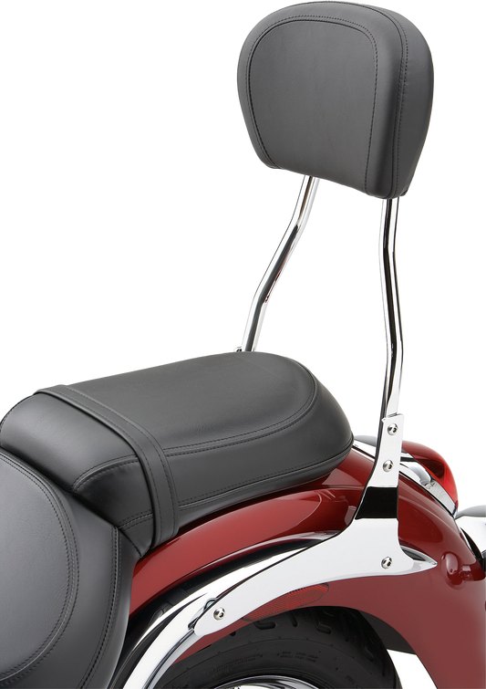 Std Round Sissy Bar W/Pad Chrome Hon Ace/Tourer/Sabre