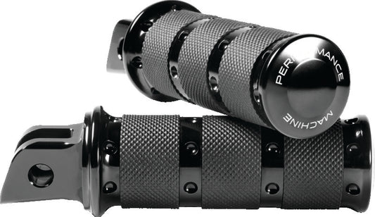 Performance Machine Footpegs XLS Rider - Black Ano